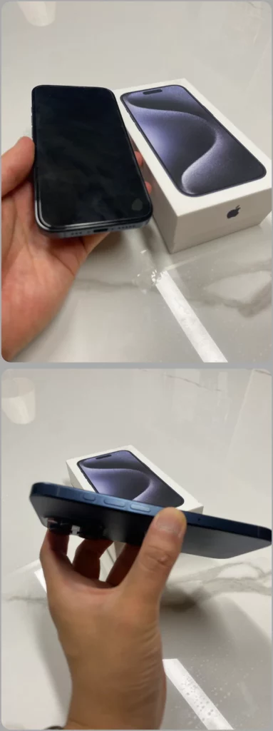 아이폰-15프로-블루-티타늄